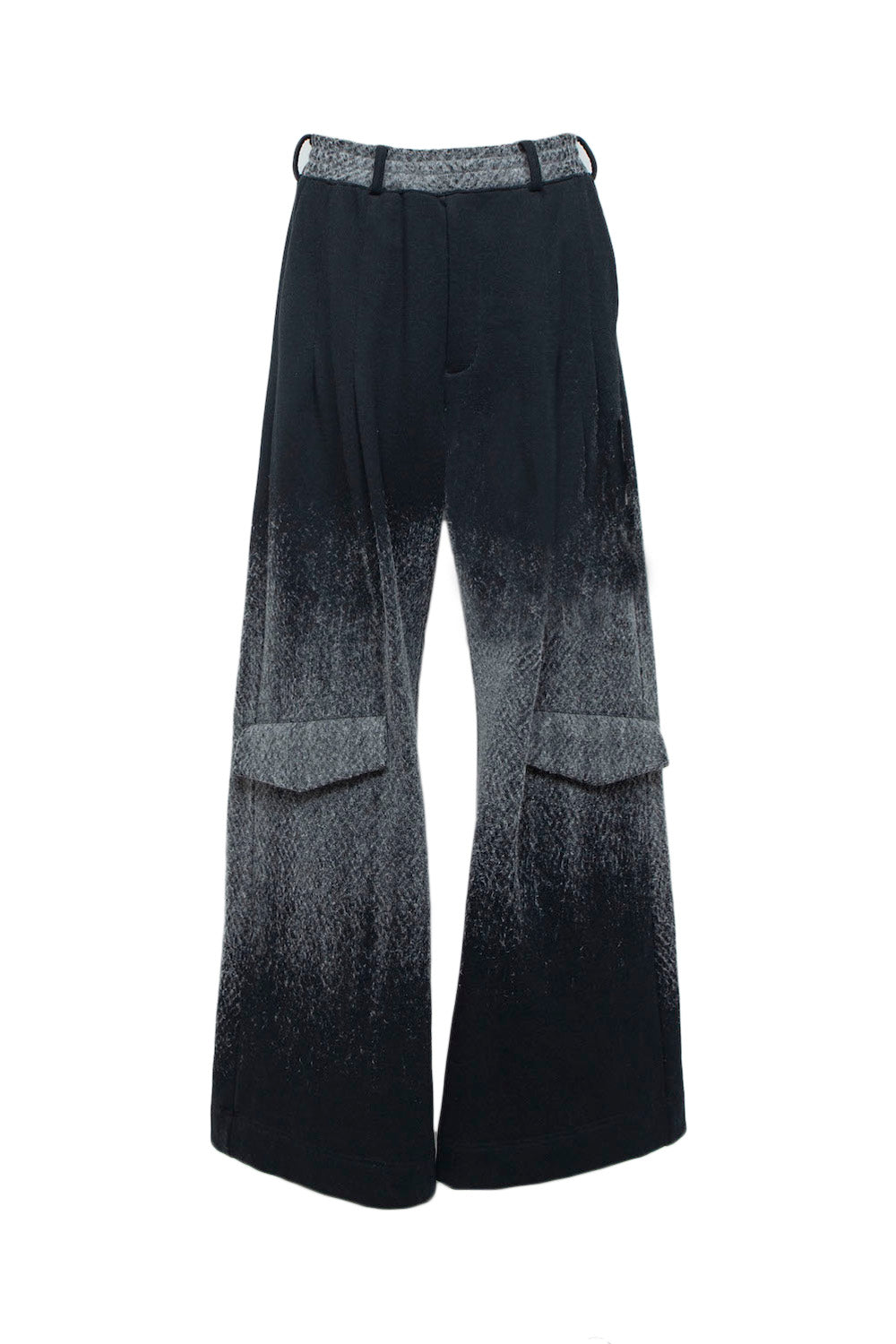 LB26AW-PT09-NDJ | グラデーションニードルパンチシンフラップバギーパンツ2.0 | BLACK BASED