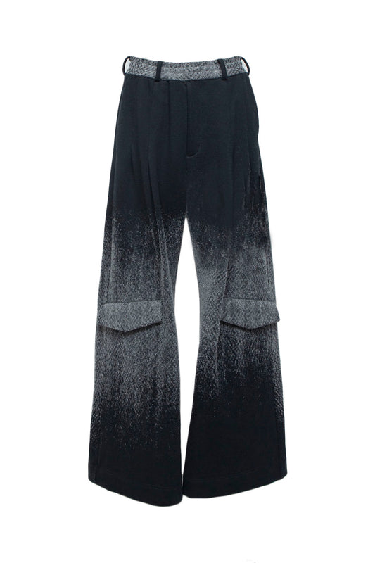 LB26AW-PT09-NDJ | グラデーションニードルパンチシンフラップバギーパンツ2.0 | BLACK BASED