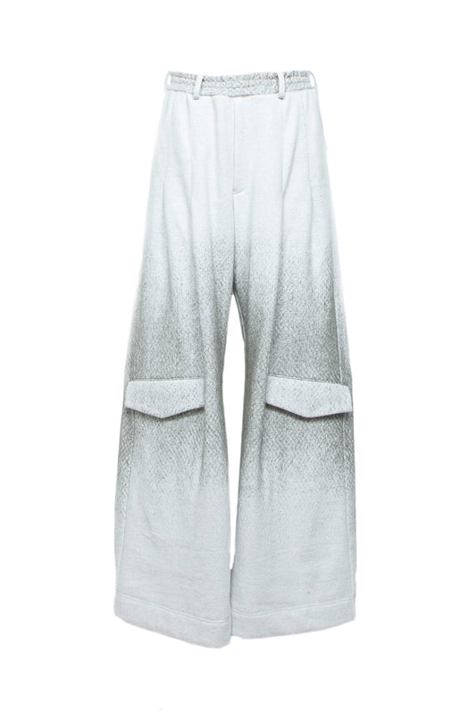 LB26AW-PT09-NDJ | グラデーションニードルパンチシンフラップバギーパンツ2.0 | WHITE BASED
