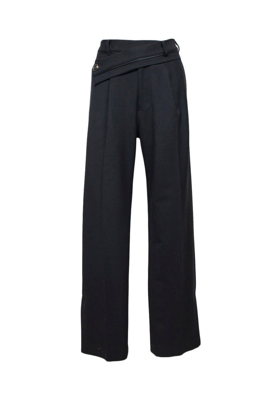 LB26AW-PT11-LTD | ダブルクロスリュクスツイード ツイステッドウエストトラウザー | BLACK