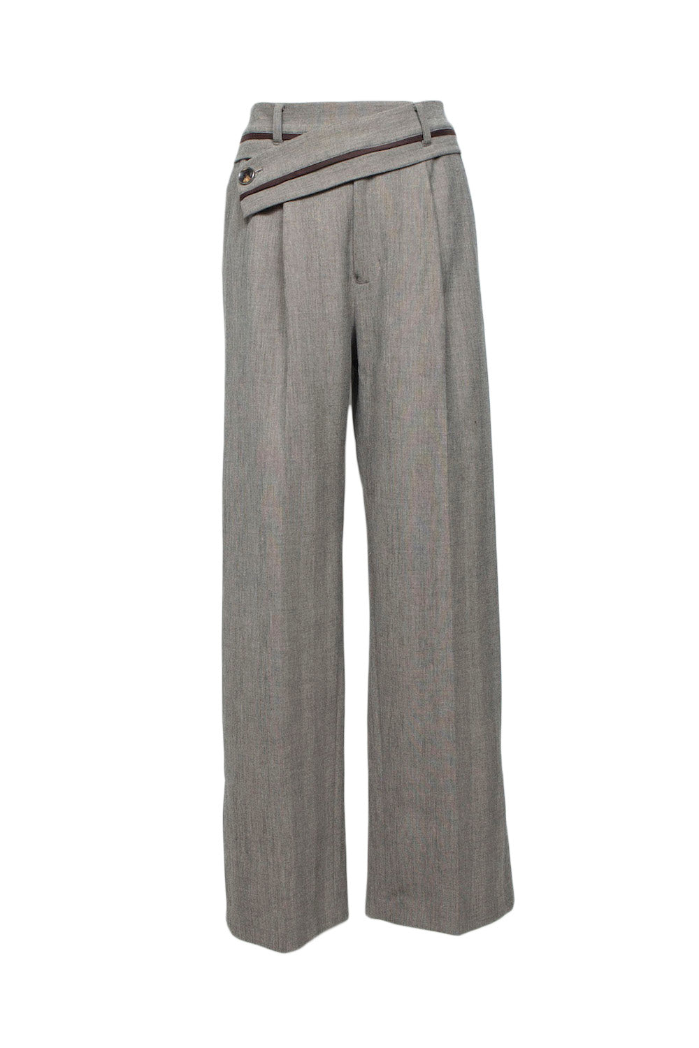 <LAST 1点> LB26AW-PT11-LTD | ダブルクロスリュクスツイード ツイステッドウエストトラウザー | HERRINGBONE GR
