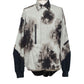 LB26AW-SH12-BLD |  グラデーションフラワーブリーチデニムツイストスリーブシャツ | BLACK BLEACHED