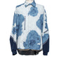 LB26AW-SH12-BLD | Gradation Flower Bleach Denim Twisted Sleeve Shirt | INDIGO BLEACHED