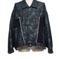 <LAST 1点> LB26SS-JK02-HPD | ホイルプリント再構築カーペンターデニムジャケット | BLACK×FOIL