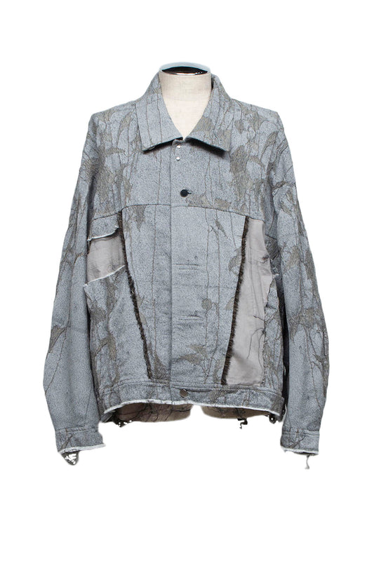 <LAST 1点> LB26SS-JK02-JQD | オリジナル蔦ジャガード再構築カーペンターデニムジャケット | IVY×CONCRETE