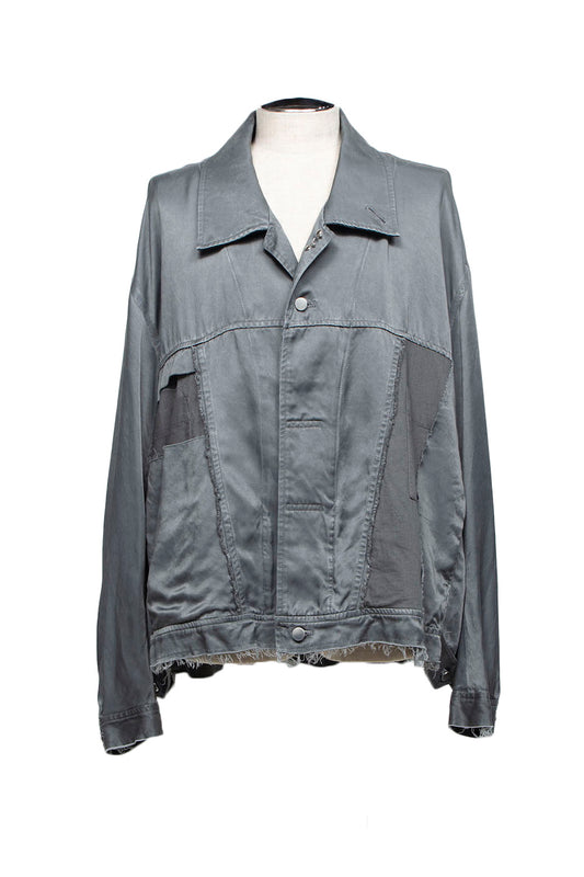 LB26SS-JK02-PDC | ピグメントウォッシュド再構築カーペンターデニムジャケット | SLATE GRAY