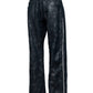 <LAST 1点> LB26SS-PT02-HPD | ホイルプリントローライズ5Pセミフレアパンツ | BLACK×FOIL