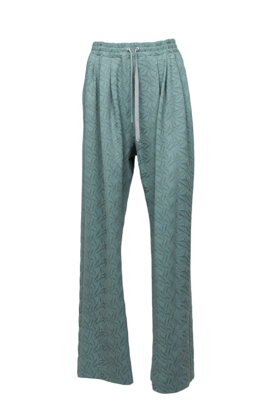 <LAST 1点> LB26SS-PT08-ETJ | フルエンブロイダリージャージーイージーパンツ | GLASS GREEN