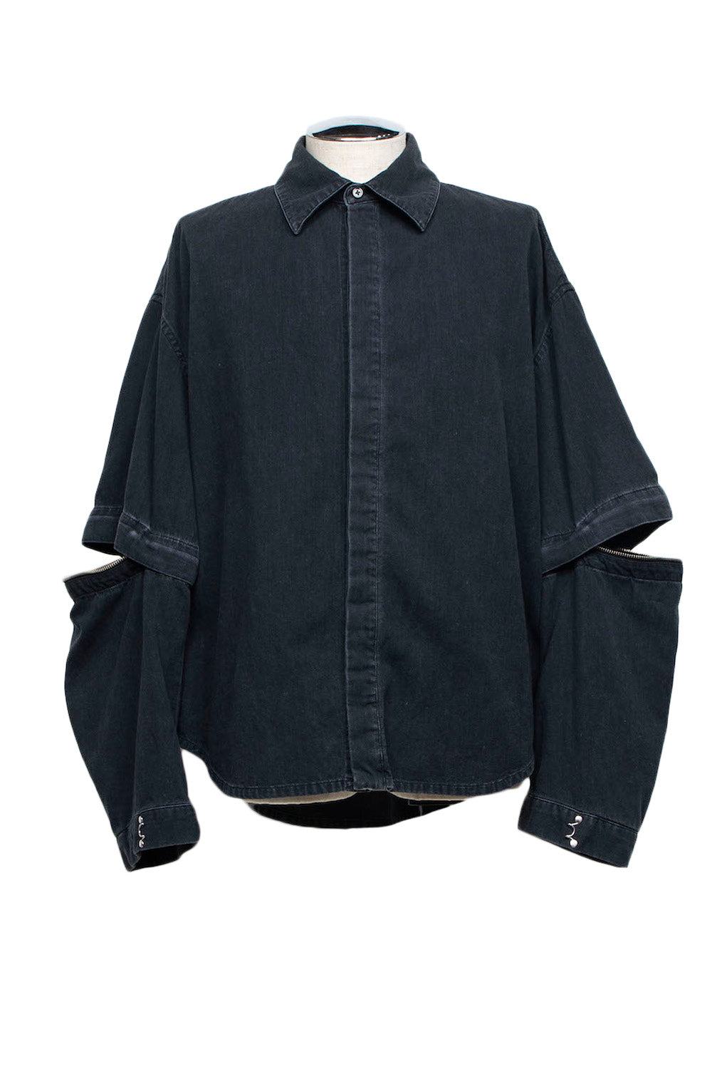 LB26SS-SH11-BWD | 7.5ozデニム デタッチャブルスリーブシャツ | BLACK WASHED