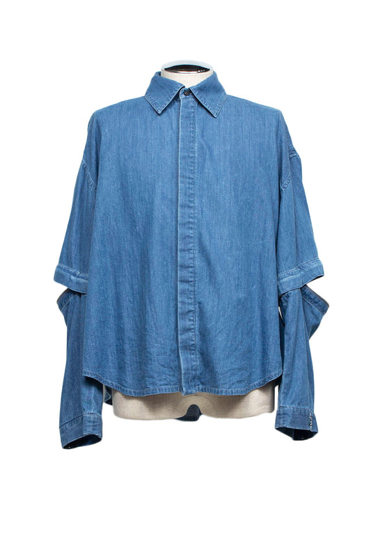 LB26SS-SH11-BWD | 7.5ozデニム デタッチャブルスリーブシャツ | BLUE WASHED