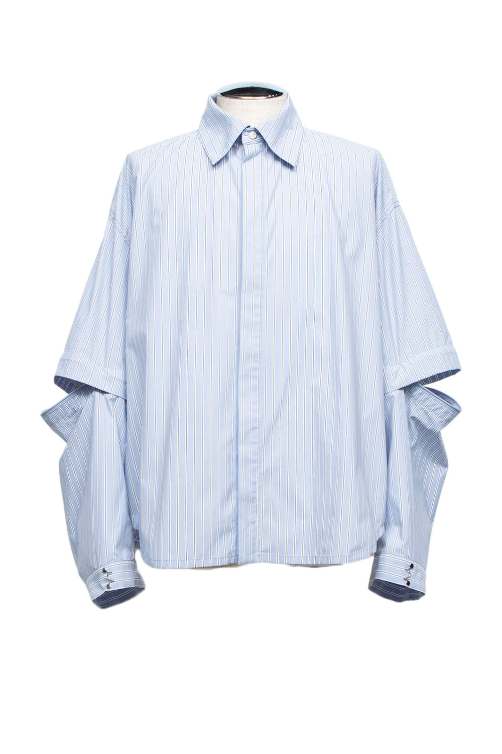 LB26SS-SH11-FTS | プライムフレックス デタッチャブルスリーブシャツ | SAX STRIPE