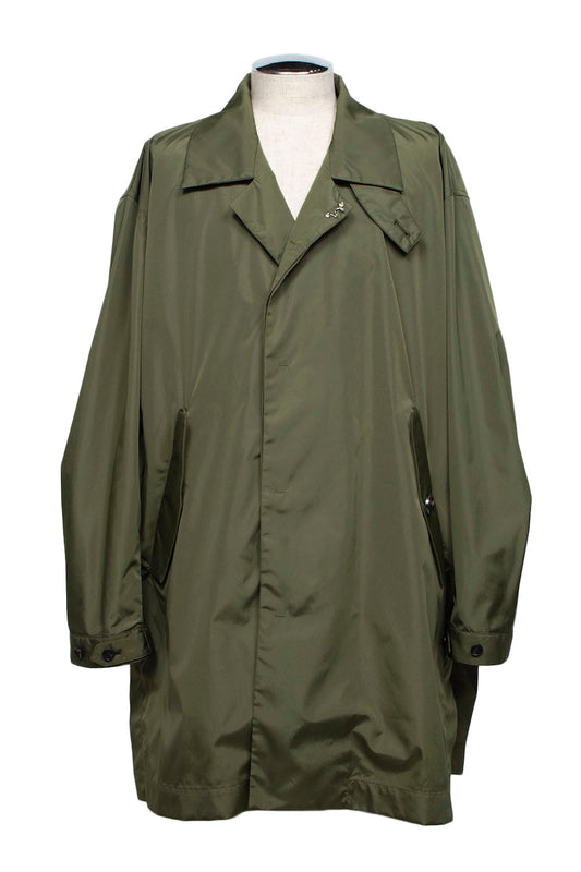 LB26SS-SHCO01-TRT | TRUSSAIR®︎ TWILL セミロングステンカラーコート| MILITARY GREEN