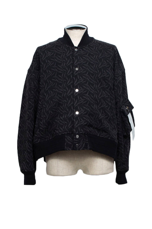 <LAST 1点> LB26SS-SWBL01-ETJ | フルエンブロイダリージャージースタジアムブルゾン | BLACK