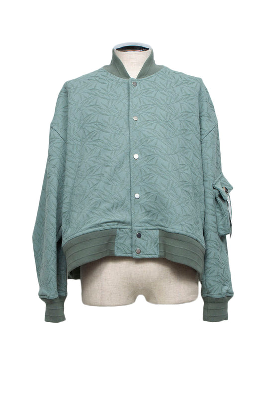 <LAST 1点> LB26SS-SWBL01-ETJ | フルエンブロイダリージャージースタジアムブルゾン | GLASS GREEN