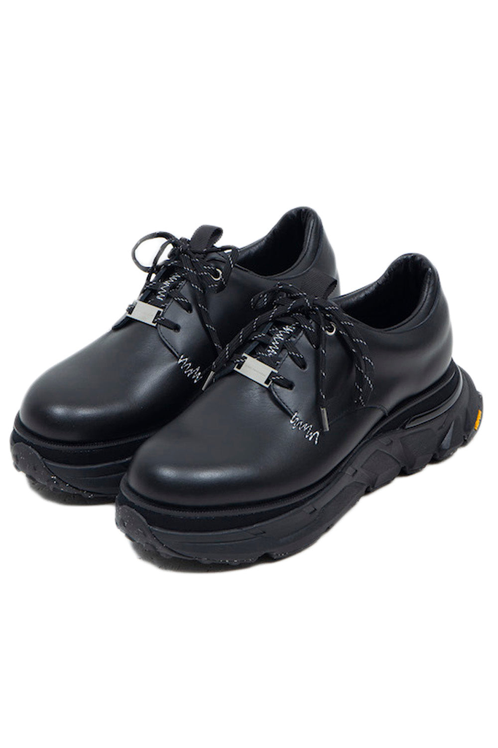 *Limited Edition* *Reprint Edition* LBLM-SHOES01 | Stitchwork Docking Leather Shoes | BLACK