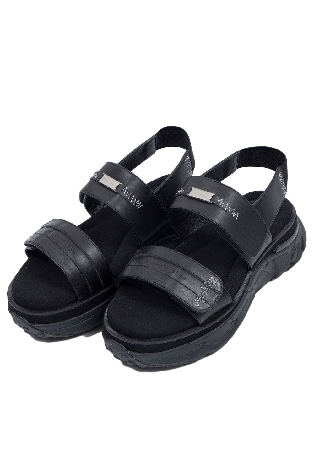 *限定* *復刻版*  LBLM-SHOES03 | ステッチワークドッキングレザーサンダル | BLACK