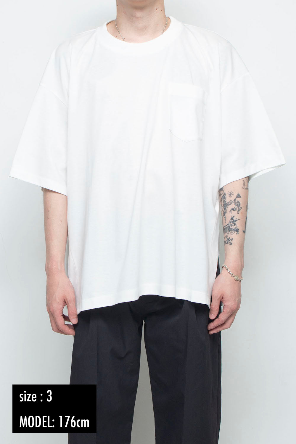 LBLM-TE09-PLN | スーペリアピマコットンオリジナルリブネックTシャツ | WHITE