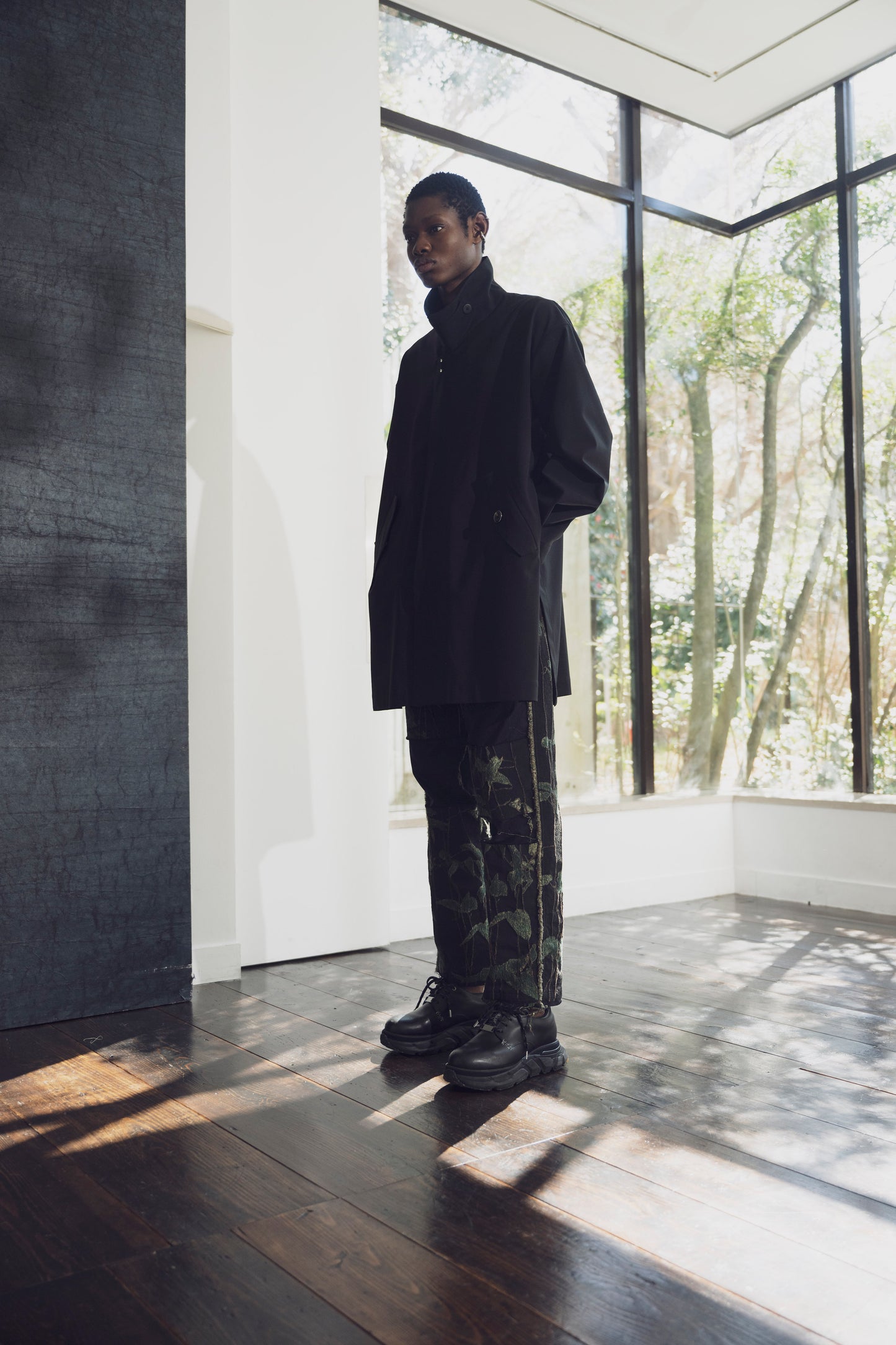 LB25AW-PT02-JQD | Reconstructed 5-Pocket Pants (Jacquard) | IVY