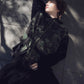 LB25AW-SH08-JQD | Velour Jersey Sleeve Easy Shirt (Jacquard) | Ivy x Black