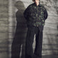 LB25AW-SH08-JQD | Velour Jersey Sleeve Easy Shirt (Jacquard) | Ivy x Black