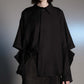 <LAST 1点> LB26AW-SH11-SCO |  SUPER140Sウール デタッチャブルスリーブシャツ | BLACK