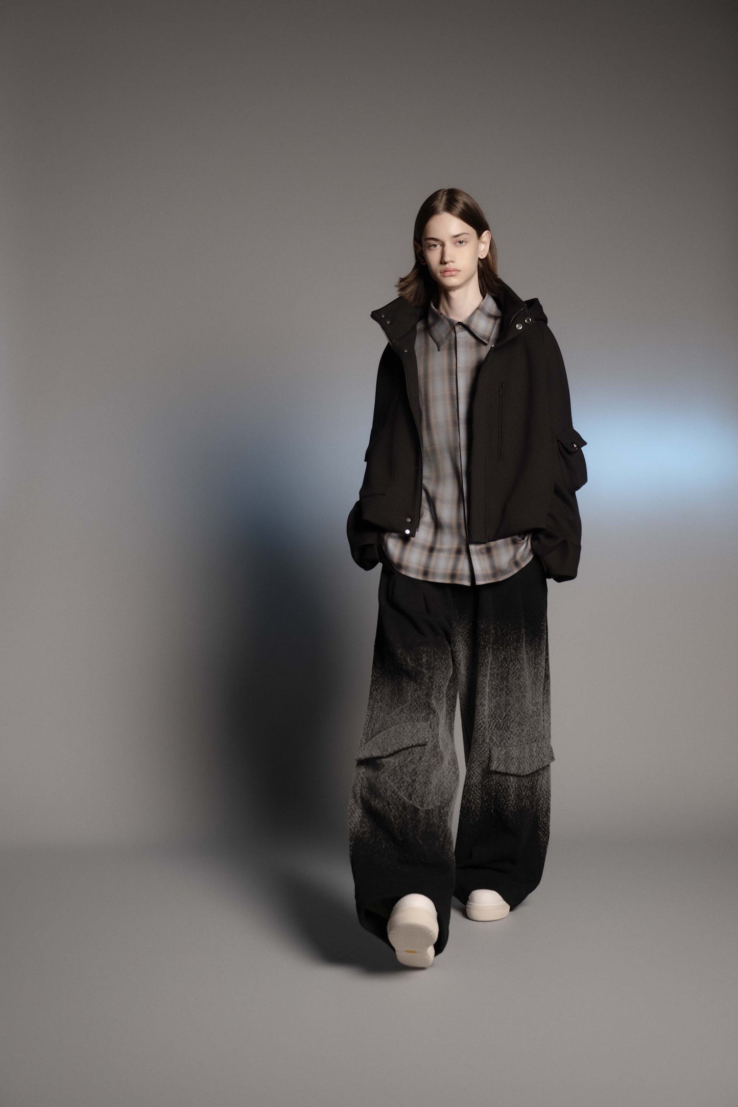 LB26AW-SH11-AMZ |  アムンゼン デタッチャブルスリーブシャツ | BLUE CHECK