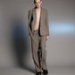 <LAST 1点> LB26AW-PT11-LTD | ダブルクロスリュクスツイード ツイステッドウエストトラウザー | HERRINGBONE GR