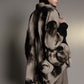 LB26AW-SH12-BLD |  グラデーションフラワーブリーチデニムツイストスリーブシャツ | BLACK BLEACHED
