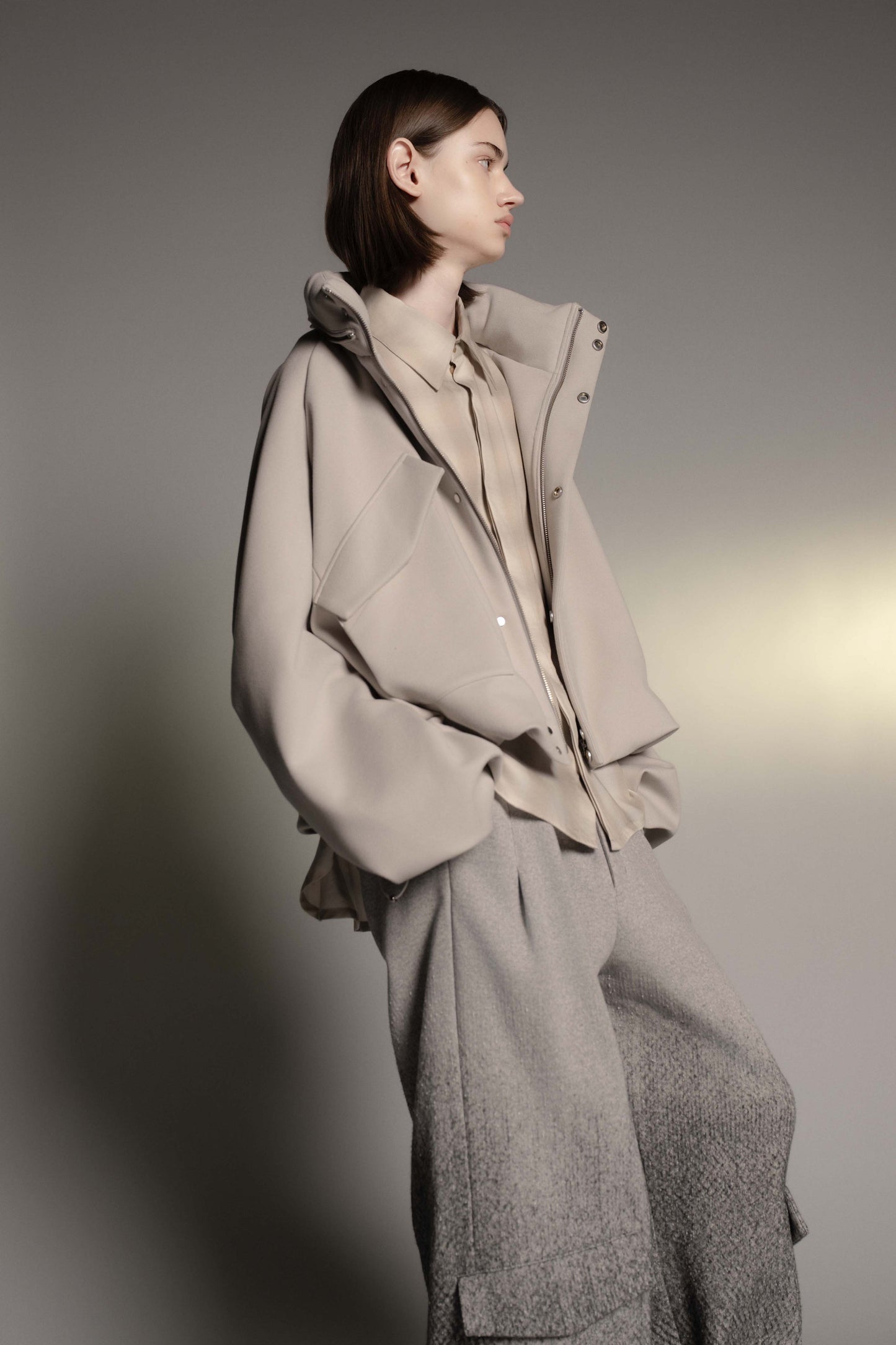 LB26AW-SH11-AMZ |  アムンゼン デタッチャブルスリーブシャツ | BEIGE CHECK