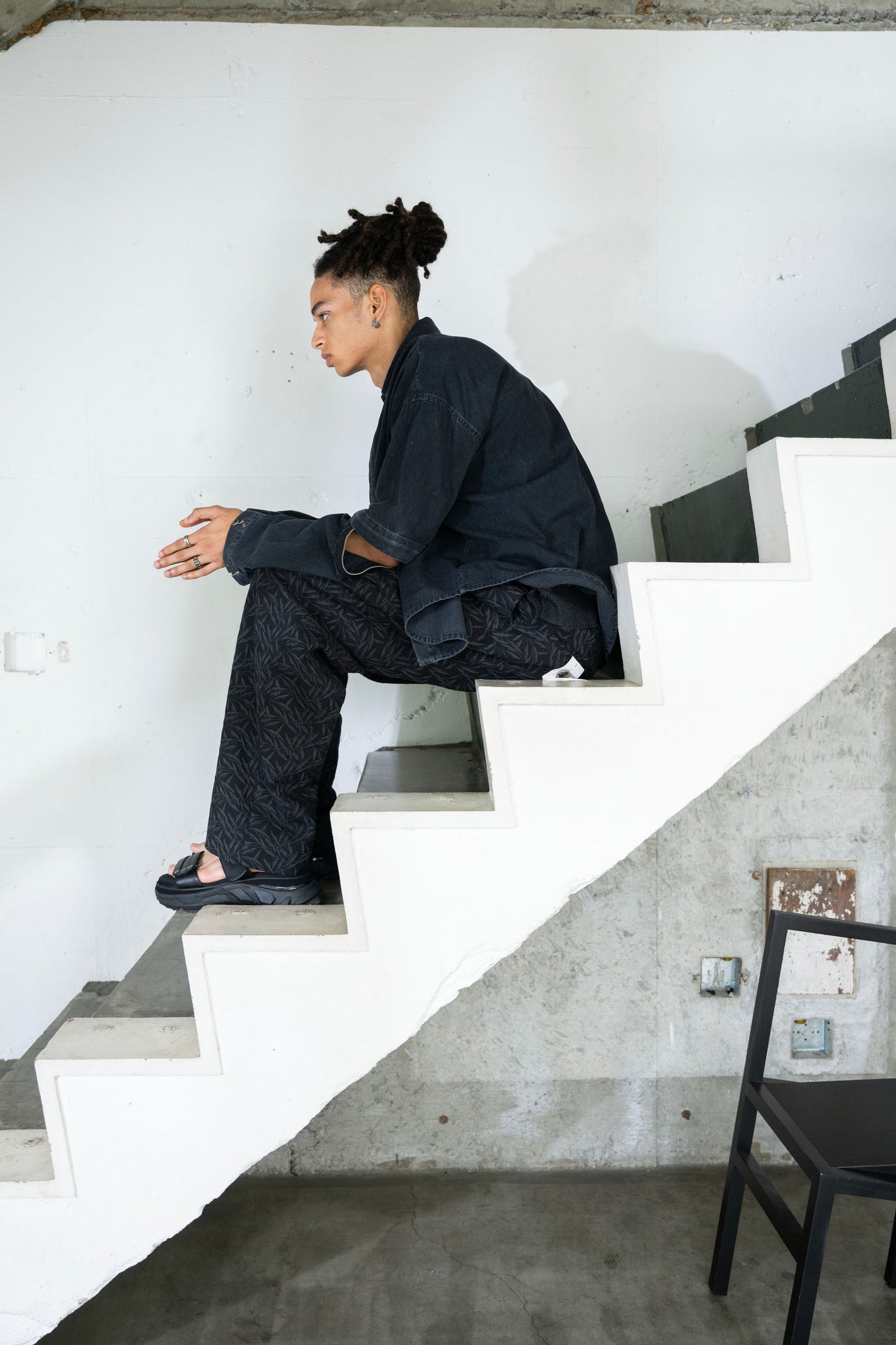 LB26SS-SH11-BWD | 7.5ozデニム デタッチャブルスリーブシャツ | BLACK WASHED