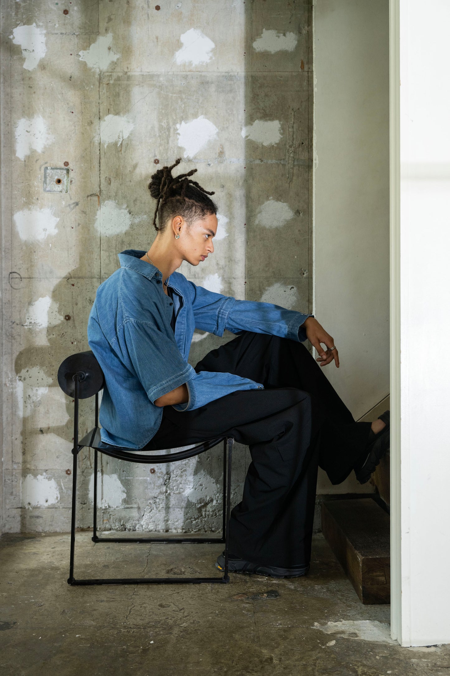 LB26SS-SH11-BWD | 7.5ozデニム デタッチャブルスリーブシャツ | BLUE WASHED