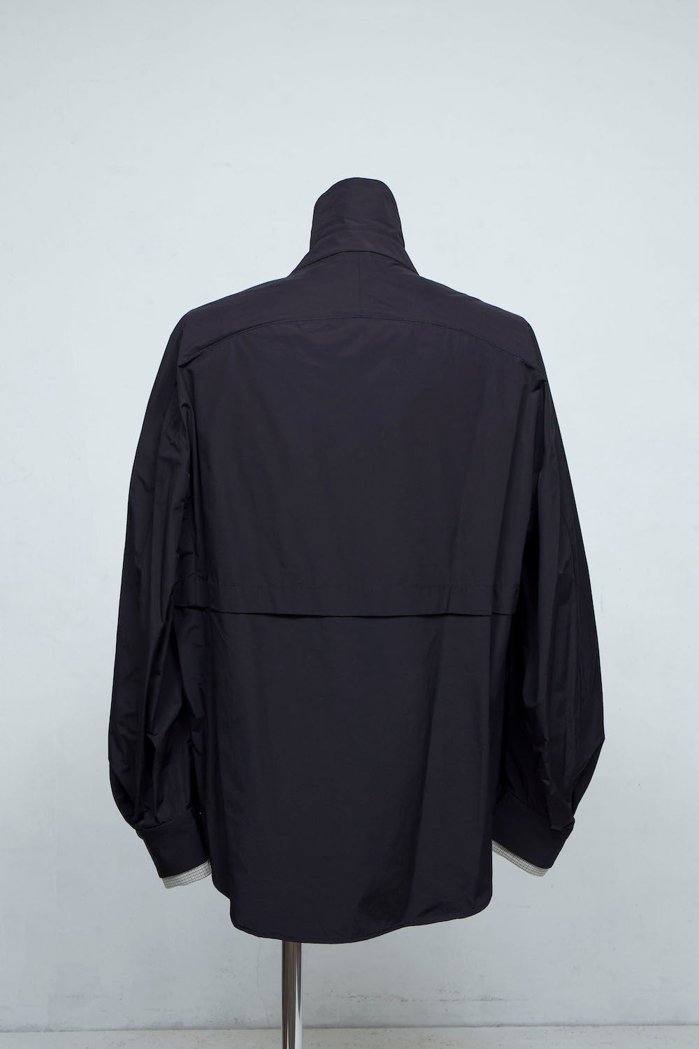 LB24SS-SHBL01-TFT | Powder Touch Taffeta Track Shirt Jacket | BLACK 