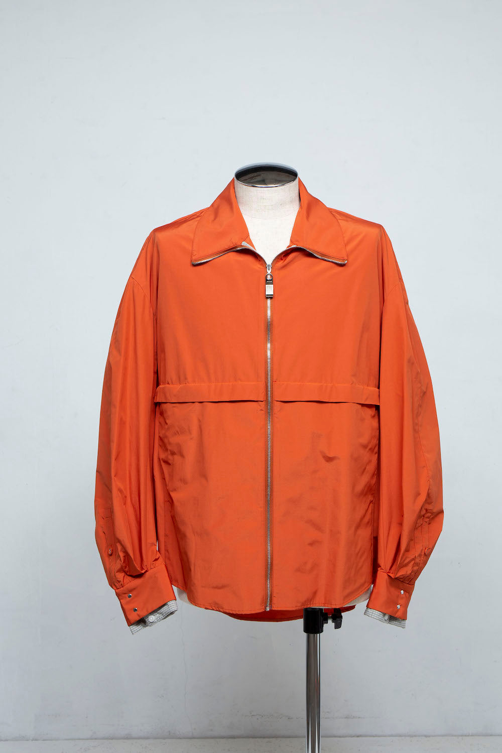 LB24SS-SHBL01-TFT | パウダータッチタフタトラックシャツジャケット | BURNT ORANGE