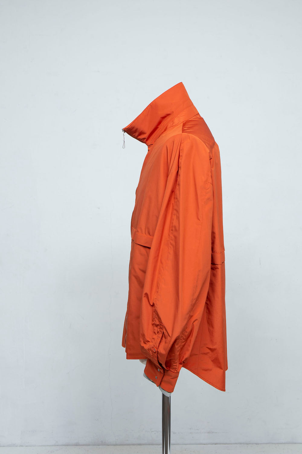 LB24SS-SHBL01-TFT | 粉触感塔夫绸运动衬衫夹克 | 深橙色