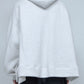 LB24SS-PK01-SFR-HP | Hand-painted sweatshirt hoodie | WHITE MARL 