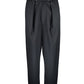 LB23SS-PT02-ERW | Embossed Lily Waltz Customized Tuck Trousers | BLACK