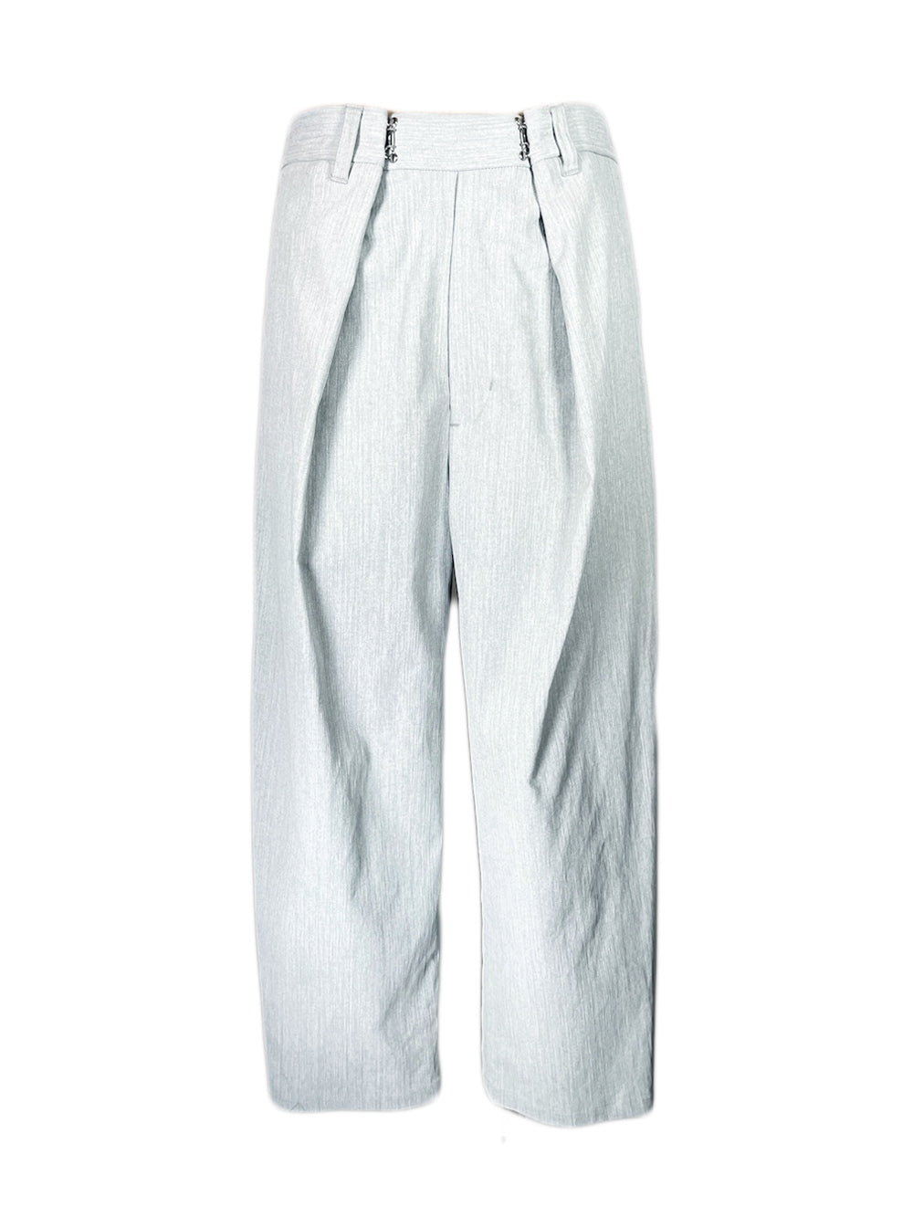 LB23SS-PT02-PDN | Pigment Dyed Customized Tuck Trousers | WHITE PIGMENT DYED