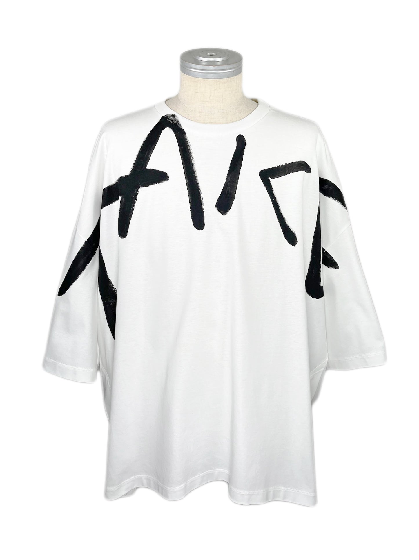 LB23SS-TE03-HP | Hand Painted Side Vent T-shirt | WHITE